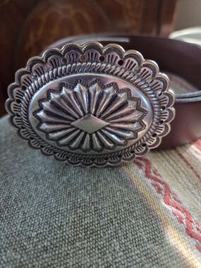 Ralph Lauren Leather Concho Belt